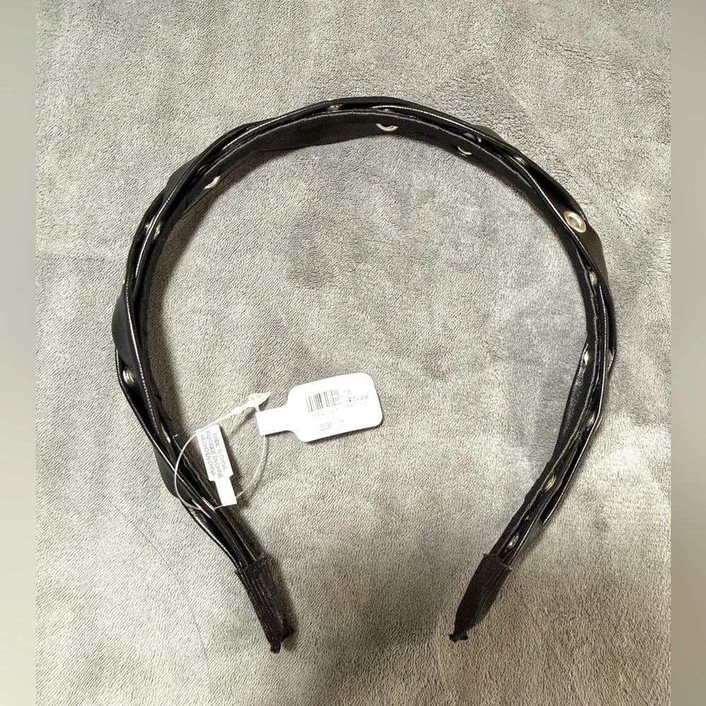 Free People Carmine Black Riveted Headband